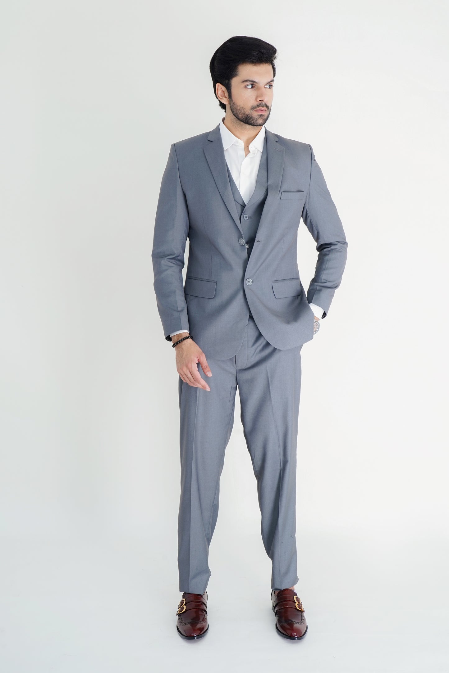 Elegant Grey Italian-Style Pant Coat for Men – Tailored Fit, Timeless Design