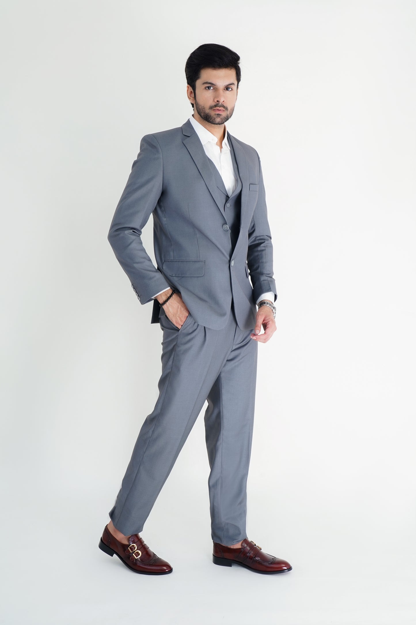 Elegant Grey Italian-Style Pant Coat for Men – Tailored Fit, Timeless Design
