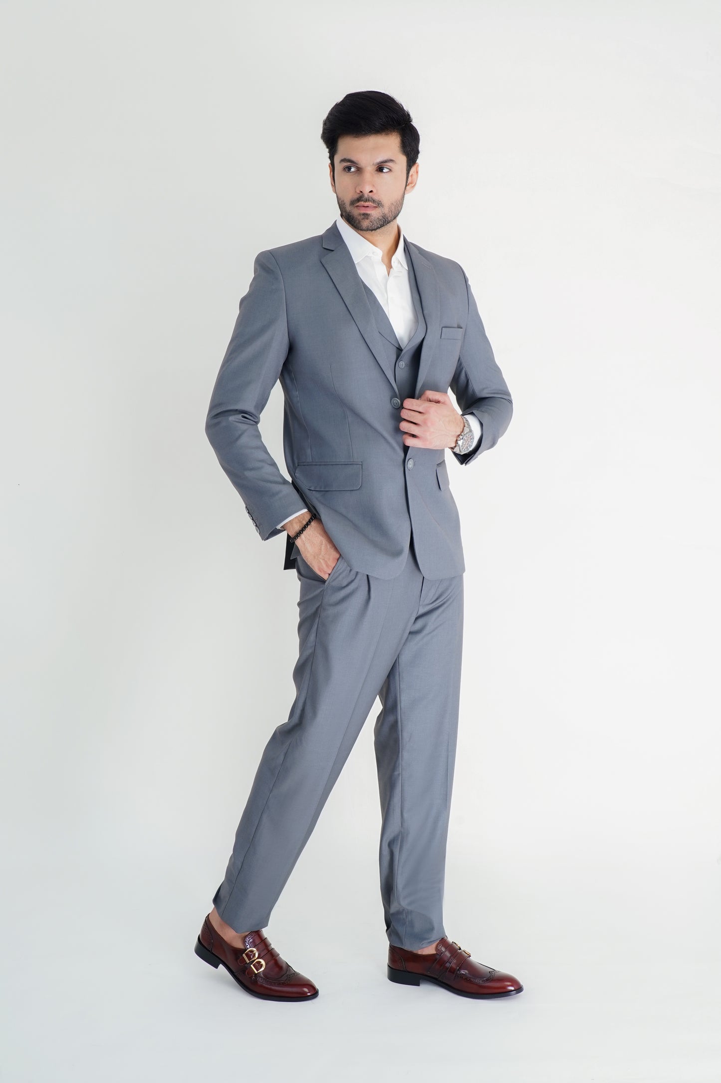 Elegant Grey Italian-Style Pant Coat for Men – Tailored Fit, Timeless Design