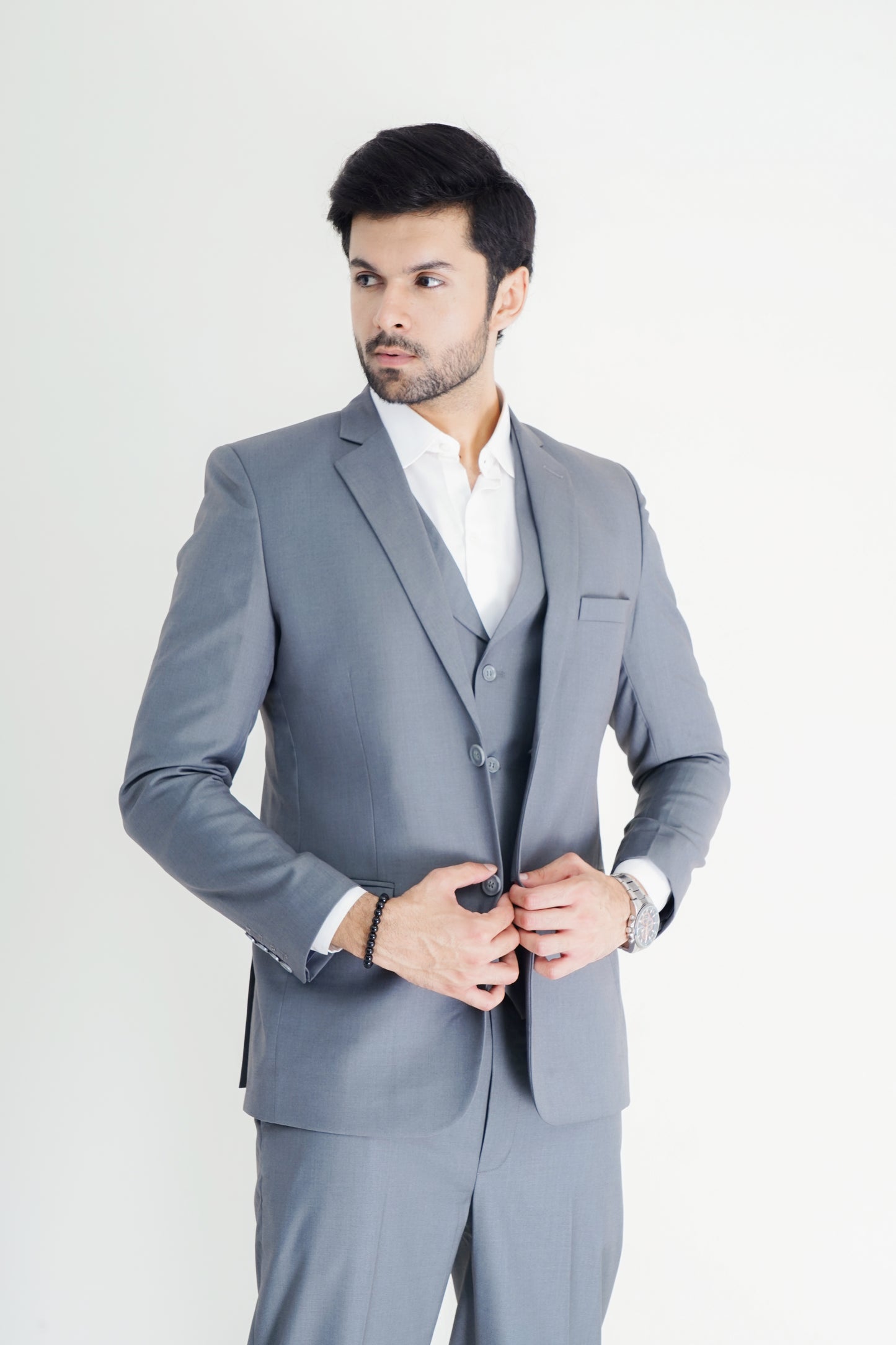 Elegant Grey Italian-Style Pant Coat for Men – Tailored Fit, Timeless Design