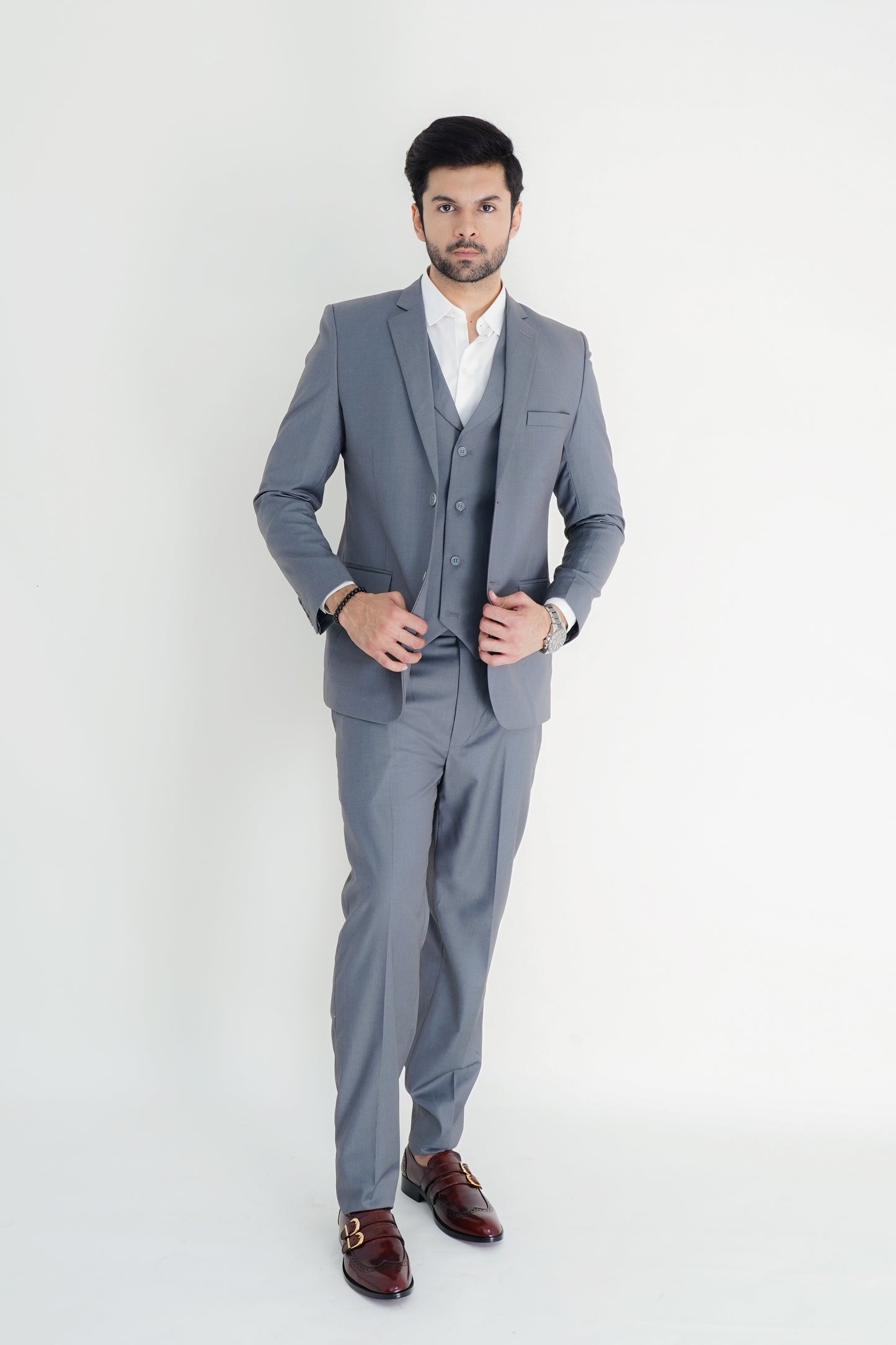 Elegant Grey Italian-Style Pant Coat for Men – Tailored Fit, Timeless Design