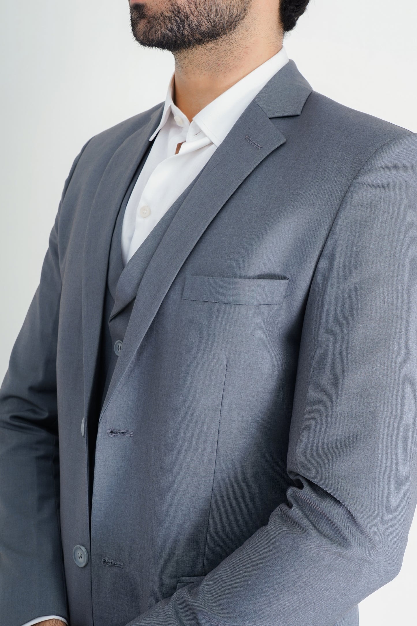 Elegant Grey Italian-Style Pant Coat for Men – Tailored Fit, Timeless Design