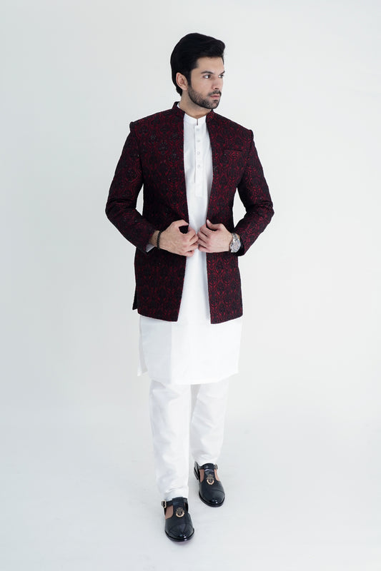 Maroon Royal Prince Coat – A Timeless Symbol of Elegance and Power