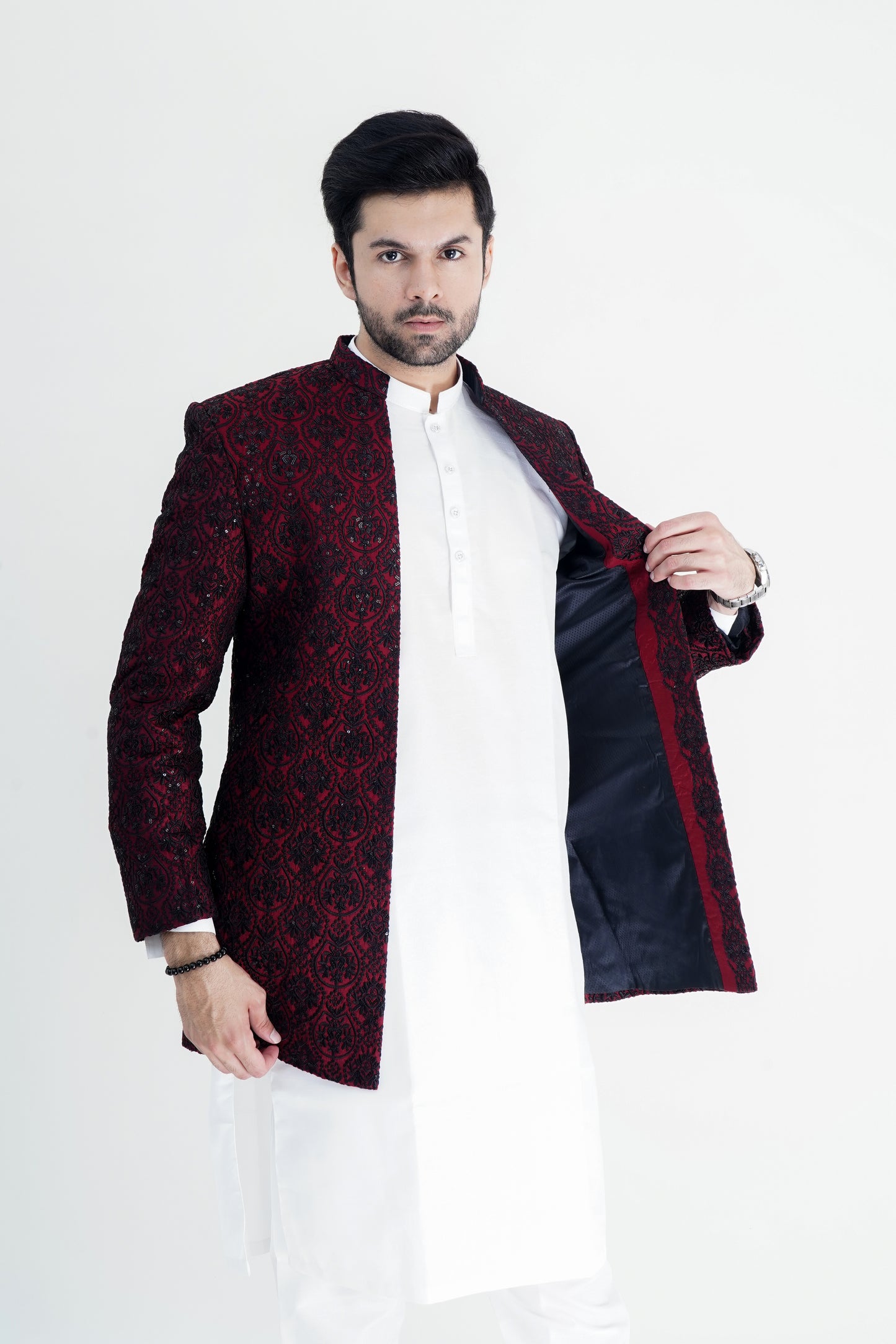 Maroon Royal Prince Coat – A Timeless Symbol of Elegance and Power
